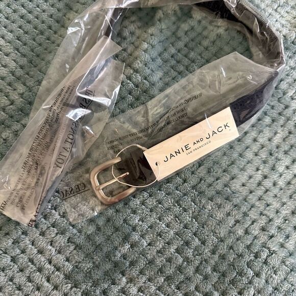 NWT Janie and Jack Black Perforated Belt - Picture 5 of 6